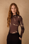 Blusa Tule Estampa Coqueiral
