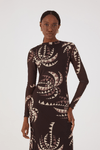 Vestido Cropped Tule Estampa Coqueiral