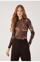 Blusa Tule Estampa Coqueiral