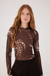 Blusa Tule Estampa Coqueiral