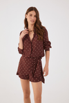 Camisa Crepe Estampa Noite