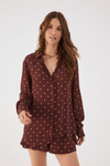 Camisa Crepe Estampa Noite
