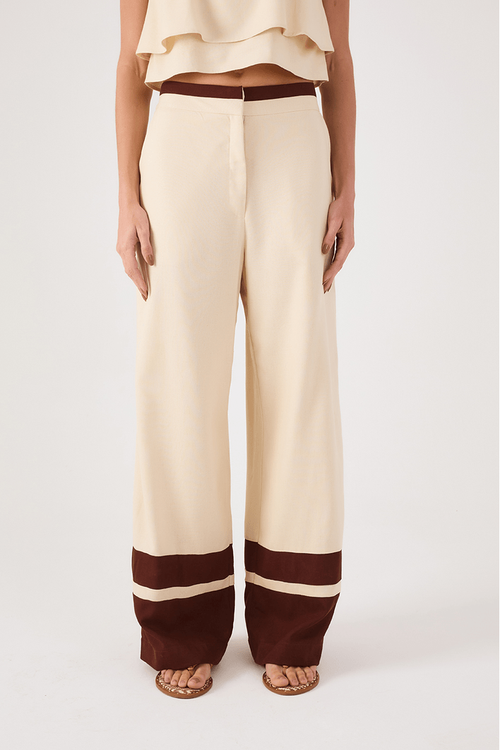 Calça Linho Barrados
