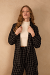 Blazer Linho Xadrez P/b
