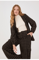 Blazer Linho Xadrez P/b