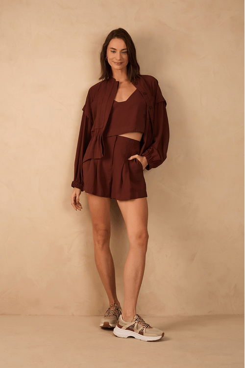 Short Alfaiataria Pregas