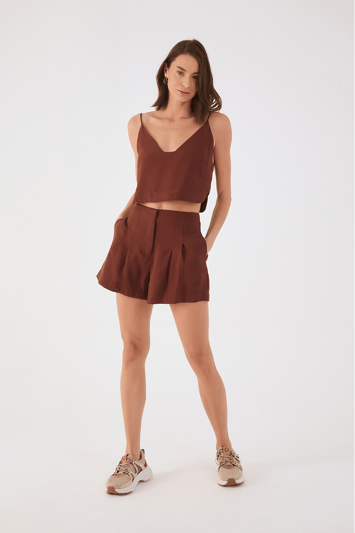 Short Alfaiataria Pregas