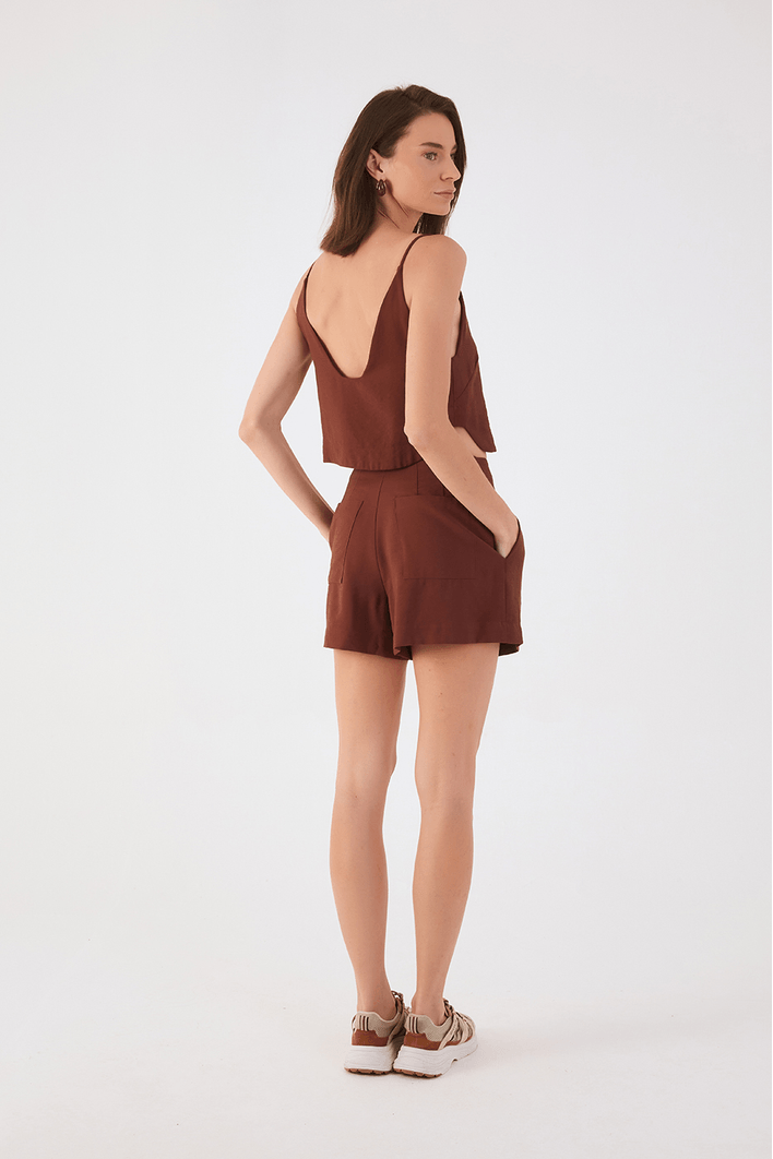 Short Alfaiataria Pregas