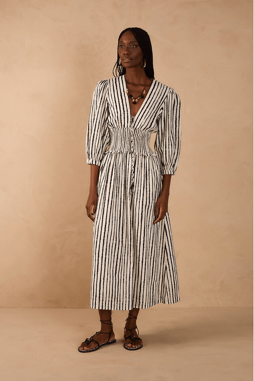 Vestido Midi Pala Lastex Estampa Icaraí