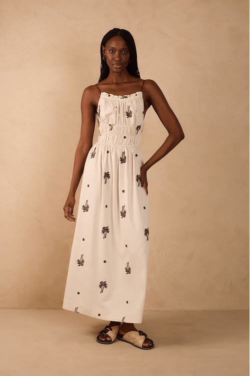 Vestido Cropped Bordado Sol Rio