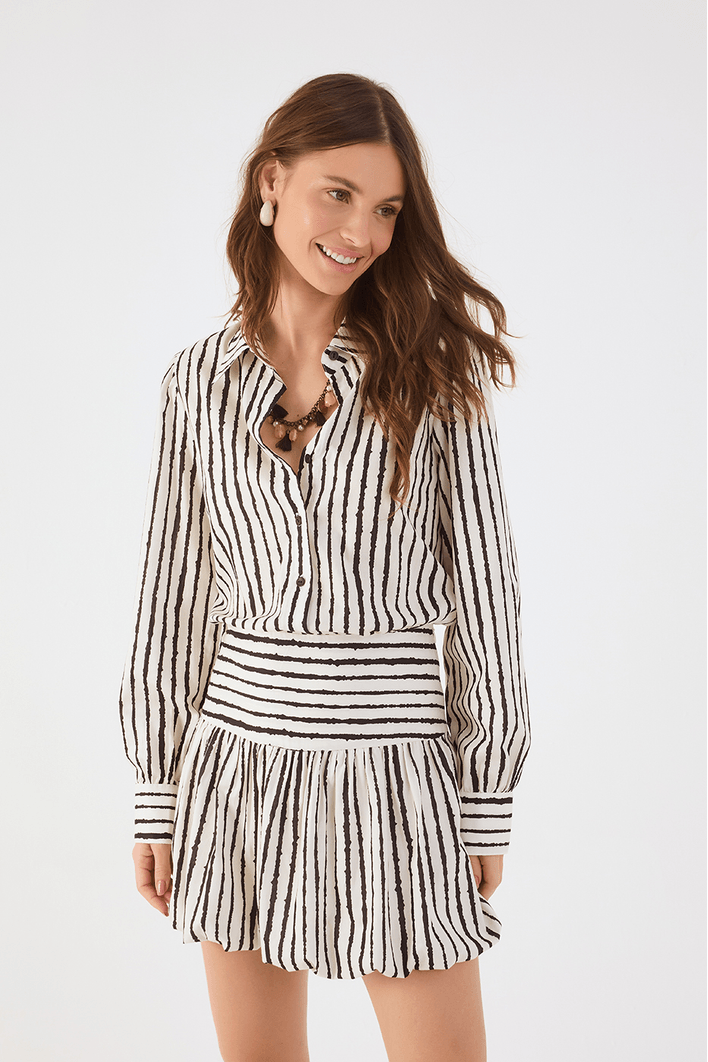 Vestido Balonê Estampa Icaraí