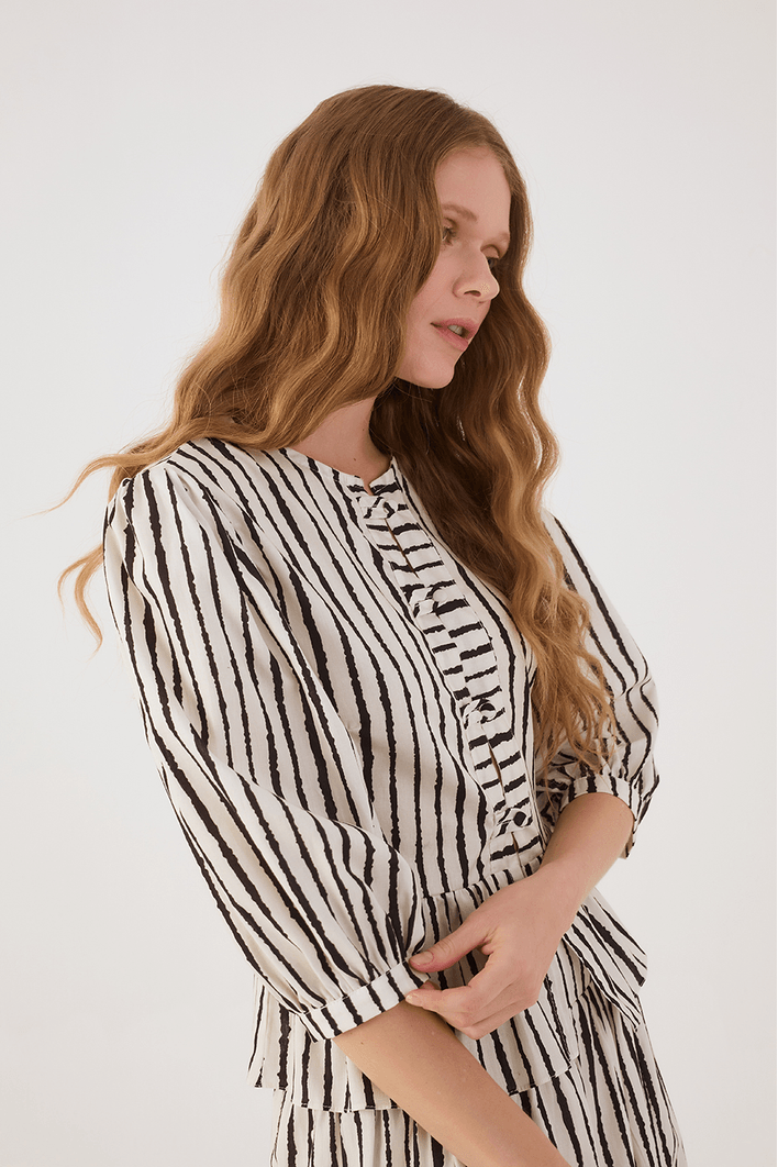 Blusa Peplum Estampa Icaraí