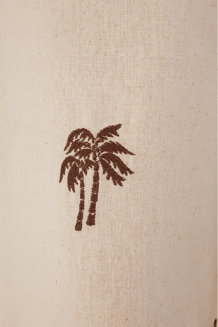 Calça Cropped Bordado Sol Rio