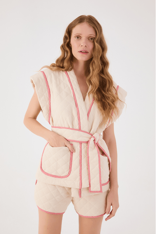 Colete Matelasse Viés Listrado