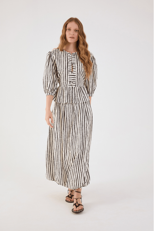 Saia Midi Balonê Estampa Icaraí