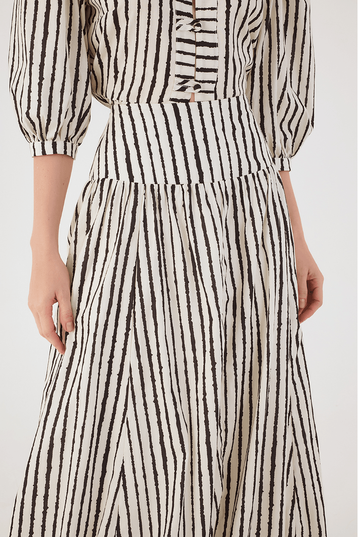 Saia Midi Balonê Estampa Icaraí