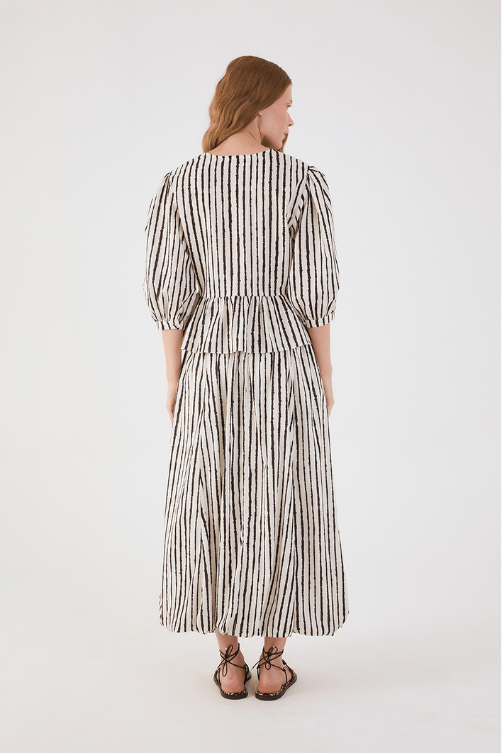 Saia Midi Balonê Estampa Icaraí