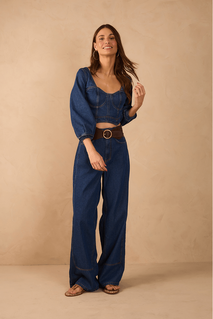 Calça Jeans Recortes