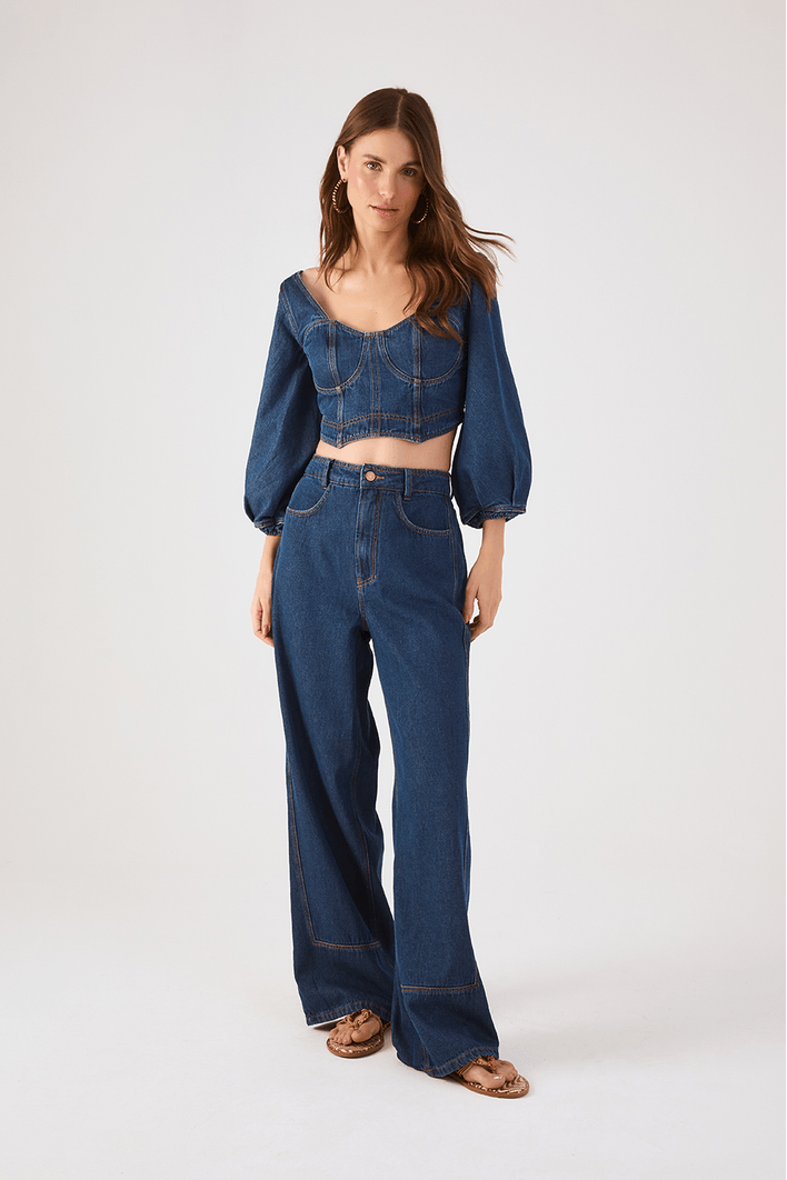 Calça Jeans Recortes