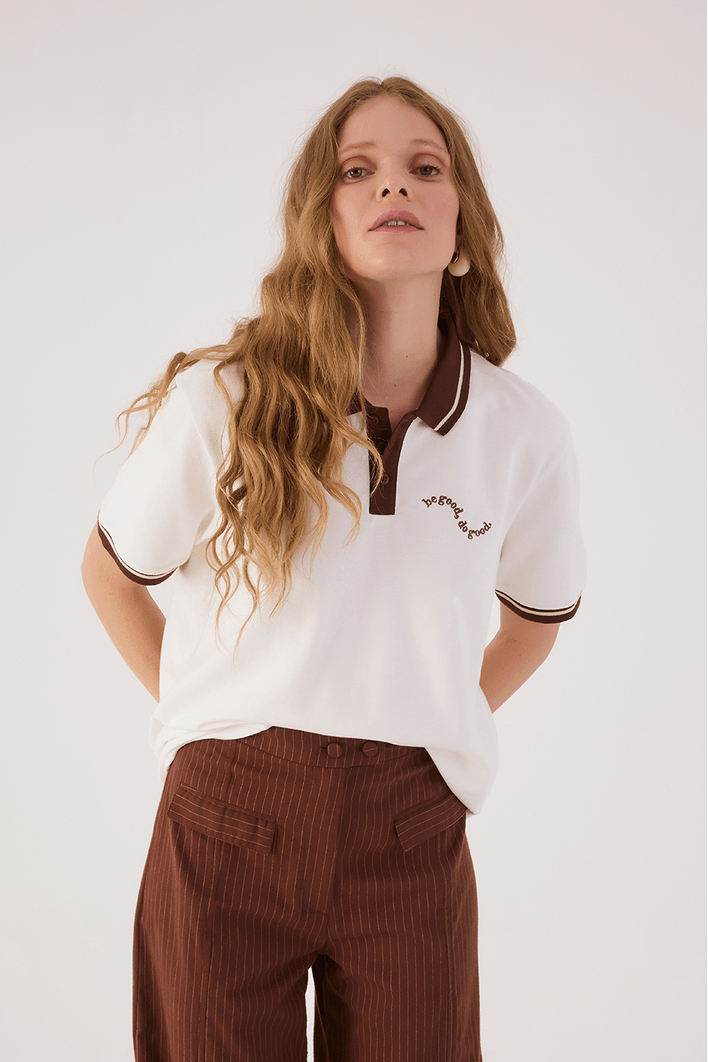 Camisa Polo Bordada Be Good