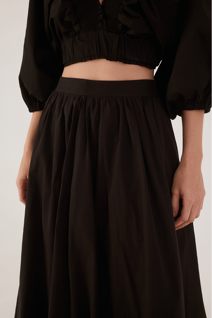 Saia Cropped Algodão Balonê