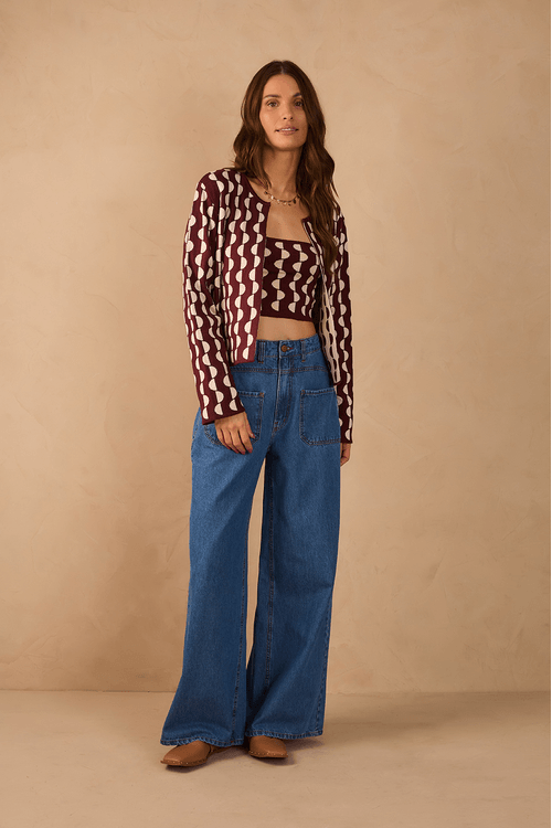 Calça Jeans Bolsos