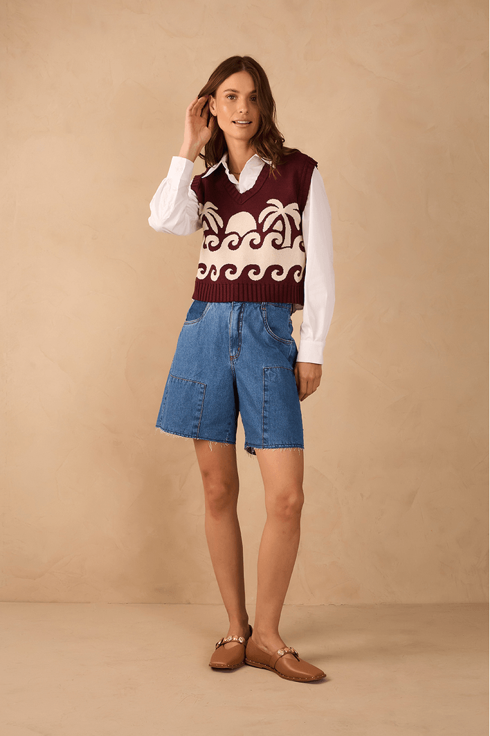 Bermuda Jeans Recortes