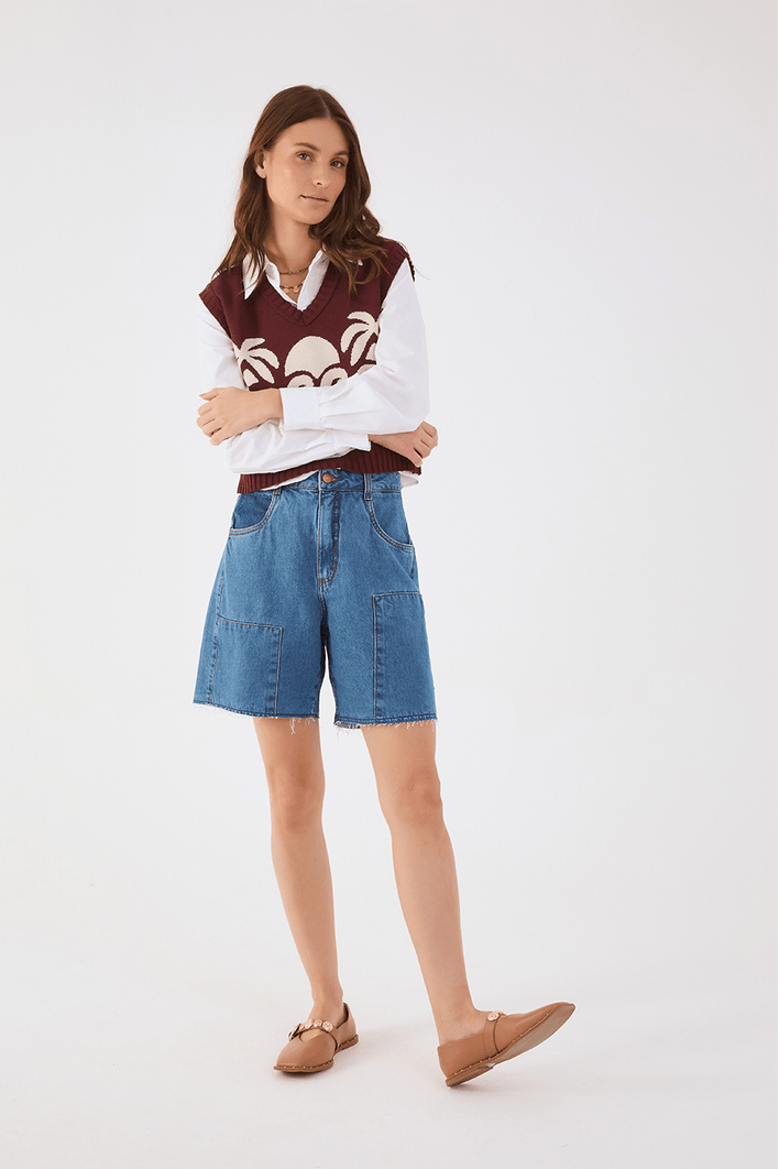 Bermuda Jeans Recortes