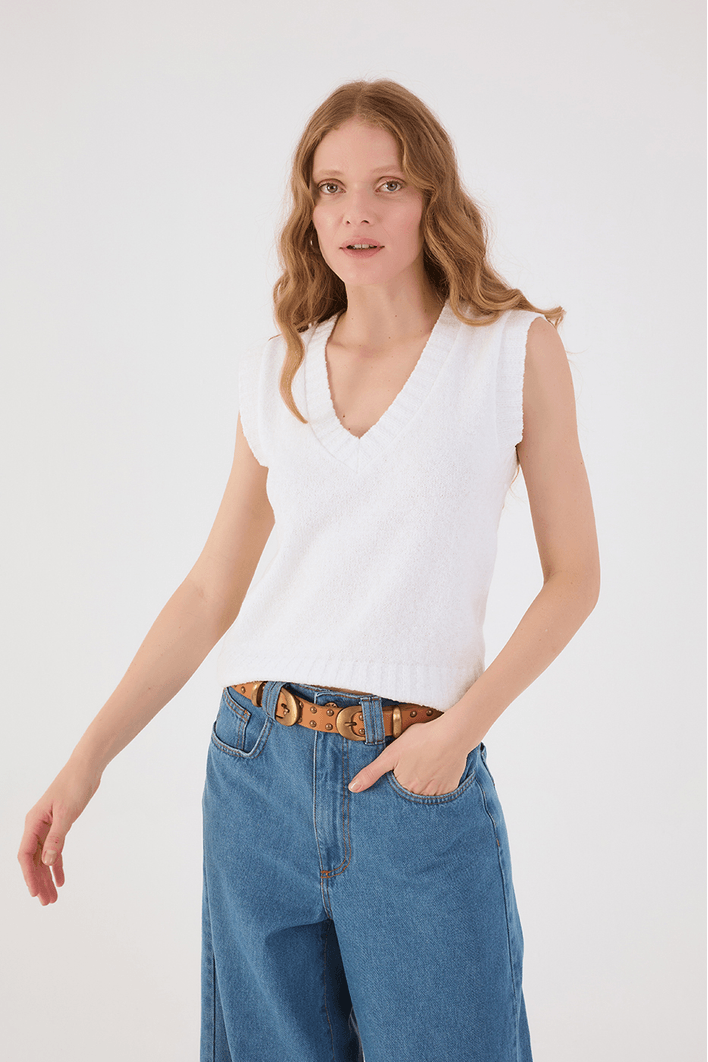 Blusa Colete Tricot