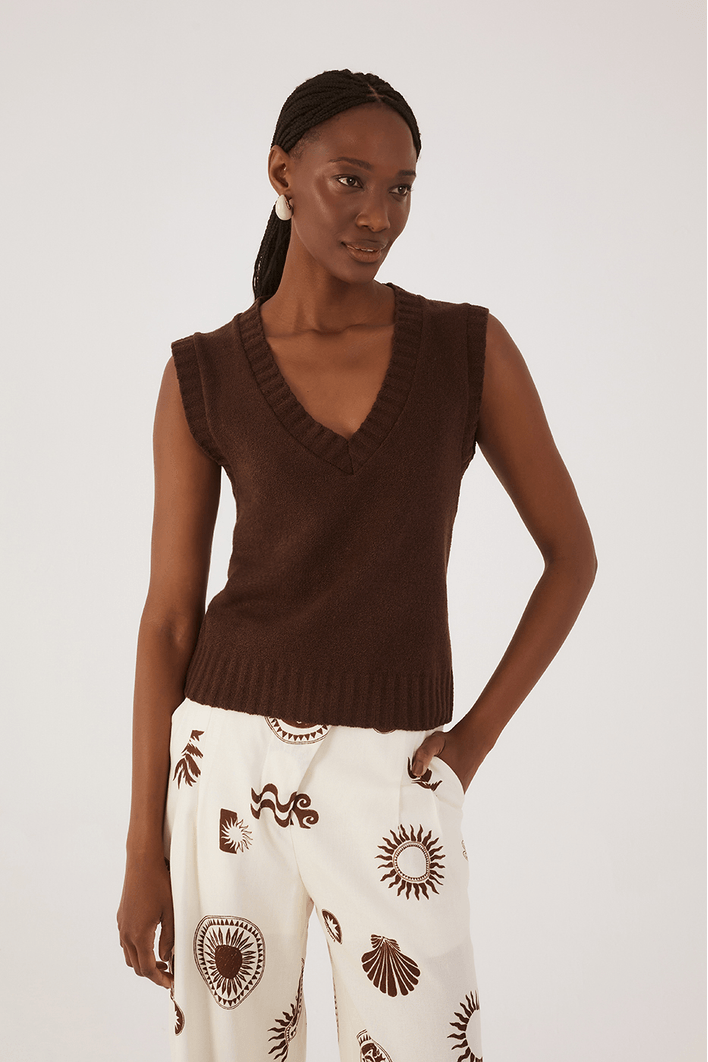 Blusa Colete Tricot