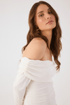 Blusa Malha Crepe Ombro A Ombro