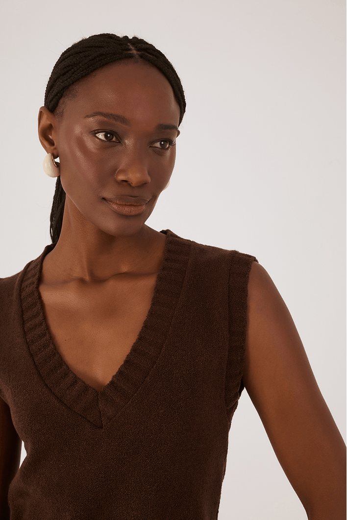 Blusa Colete Tricot