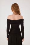 Blusa Malha Crepe Ombro A Ombro