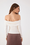 Blusa Malha Crepe Ombro A Ombro