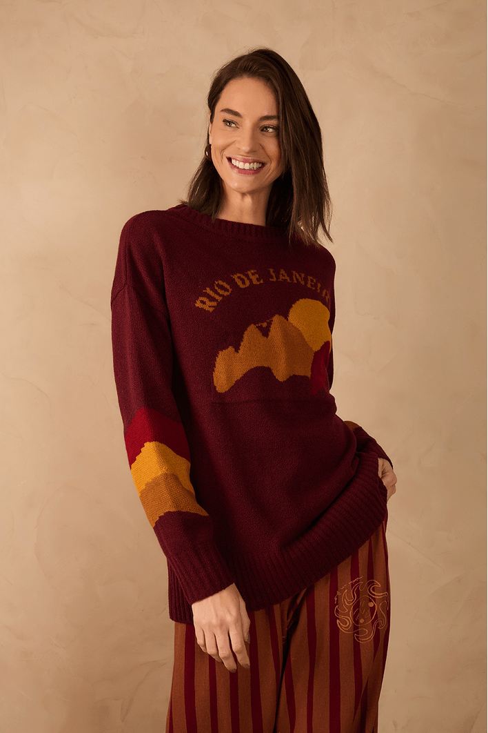 Casaco Tricot Jacquard Rio