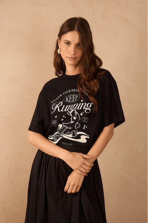 T-shirt Silk Keep Running