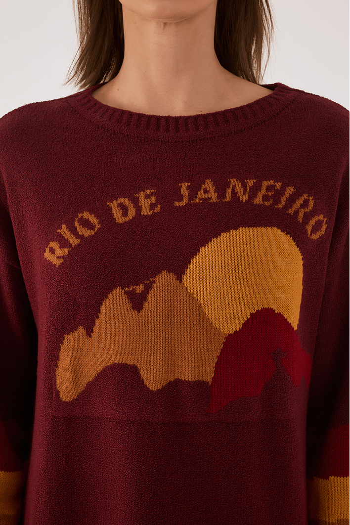 Casaco Tricot Jacquard Rio