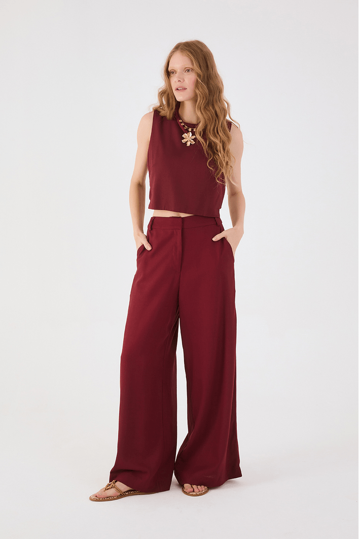 Calça Linho Pantalona