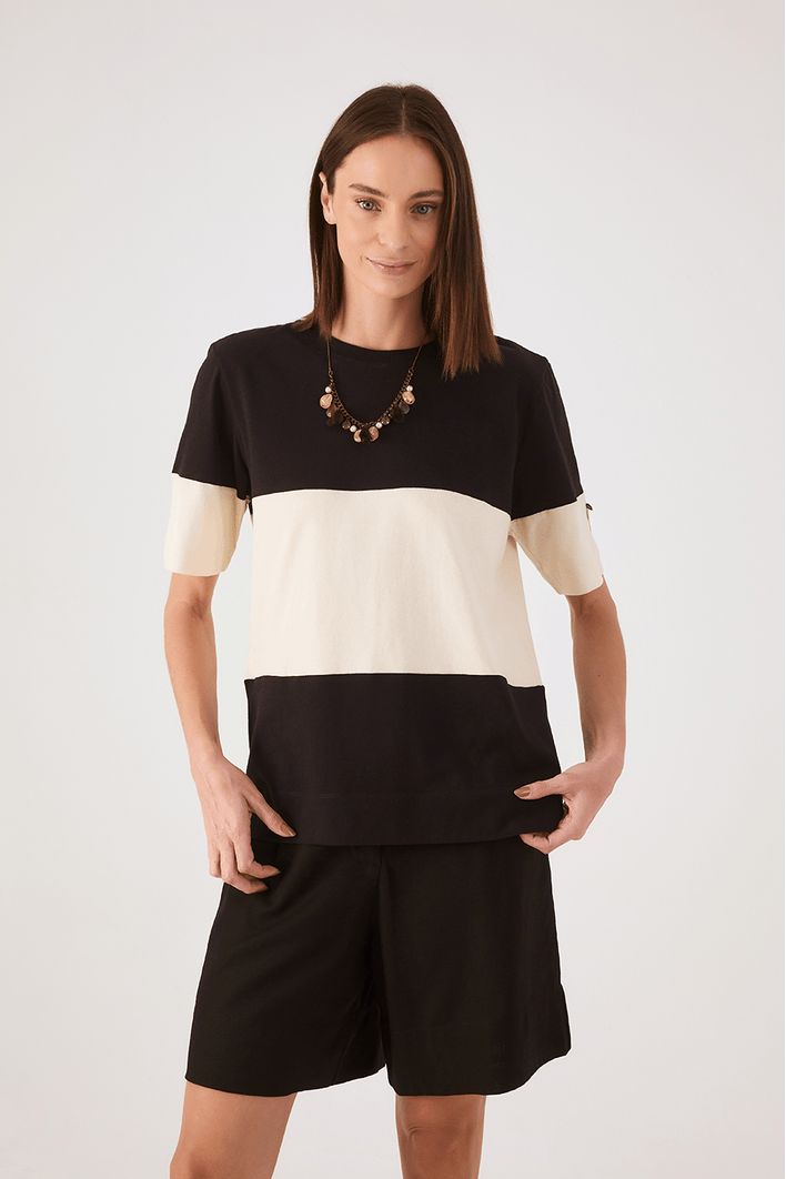 T-shirt Recorte Bicolor