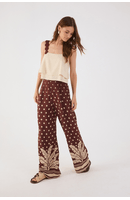 Calça Crepe Estampa Palma