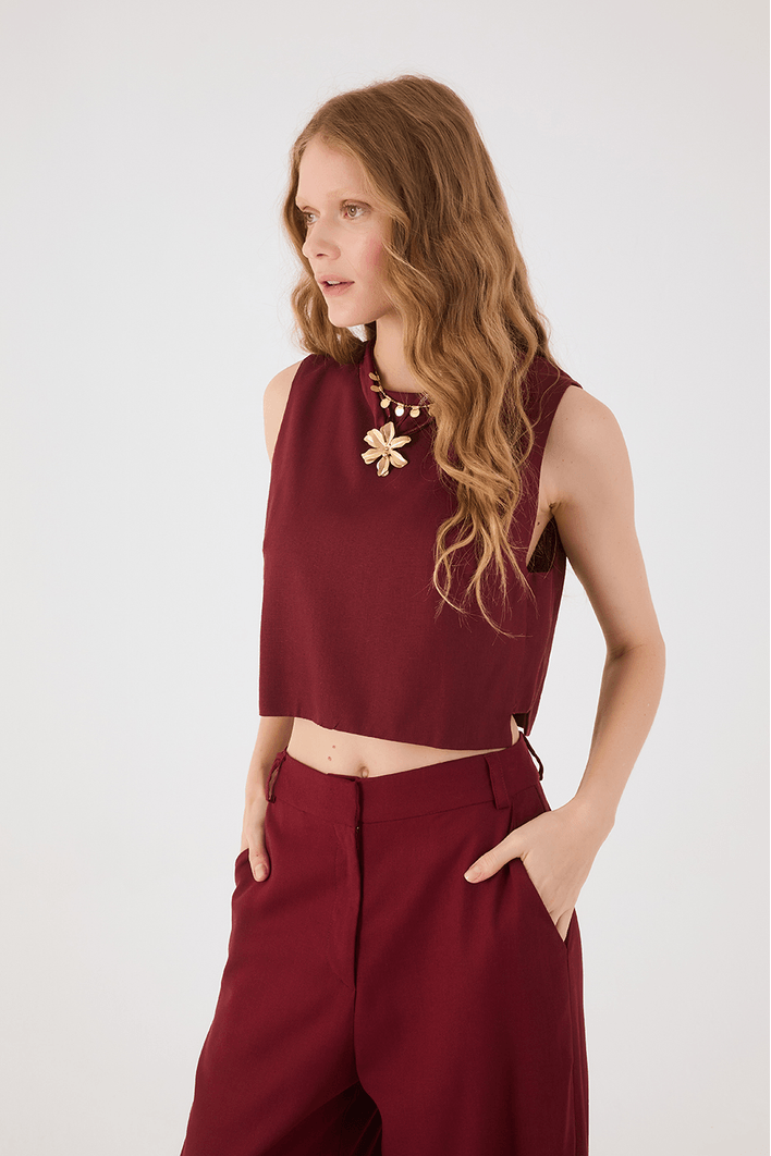 Blusa Linho Geometrica