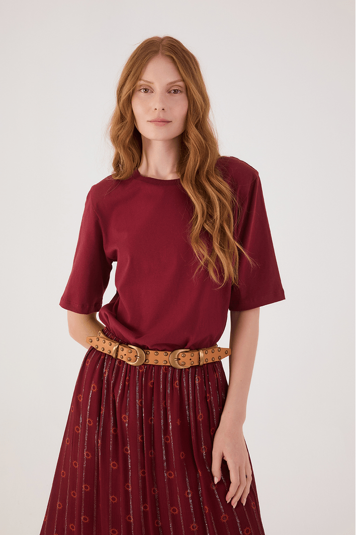 Blusa T-shirt Com Ombreira