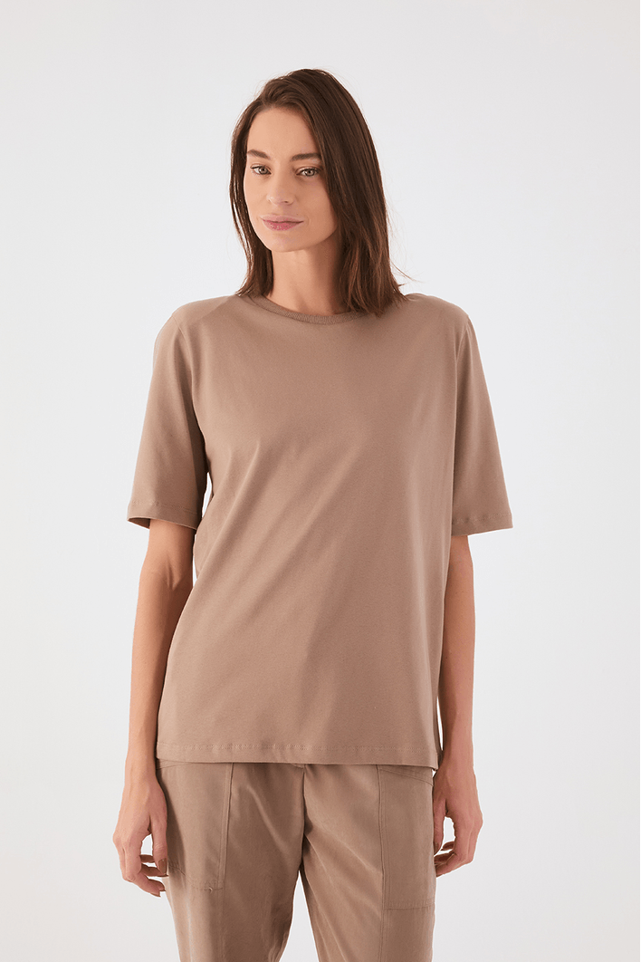 Blusa T-shirt Com Ombreira