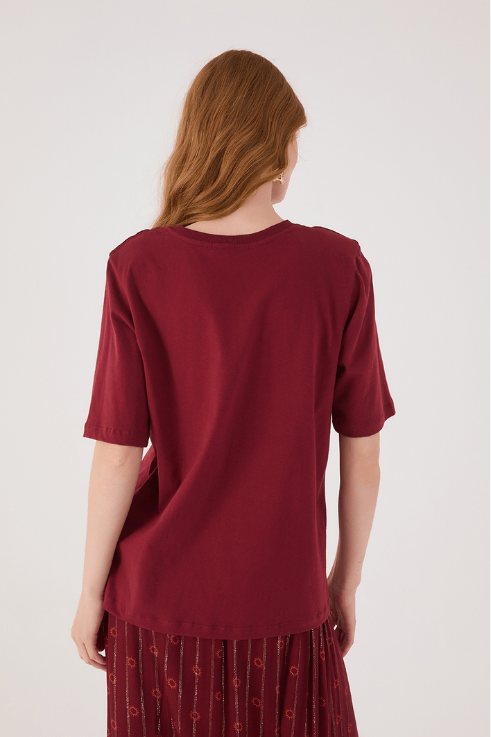 Blusa T-shirt Com Ombreira