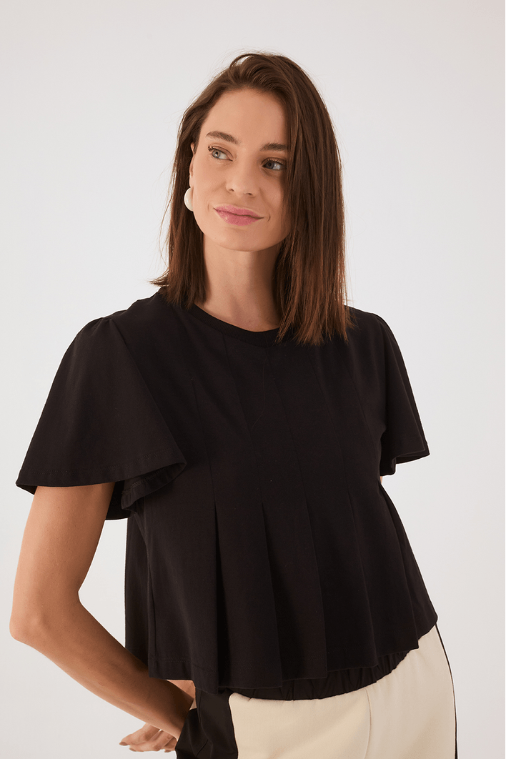 Blusa Batinha Com Pregas