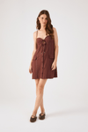 Vestido Curto Linho Lurex Botões