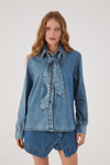 Camisa Jeans Detalhe Amarração