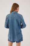 Camisa Jeans Detalhe Amarração