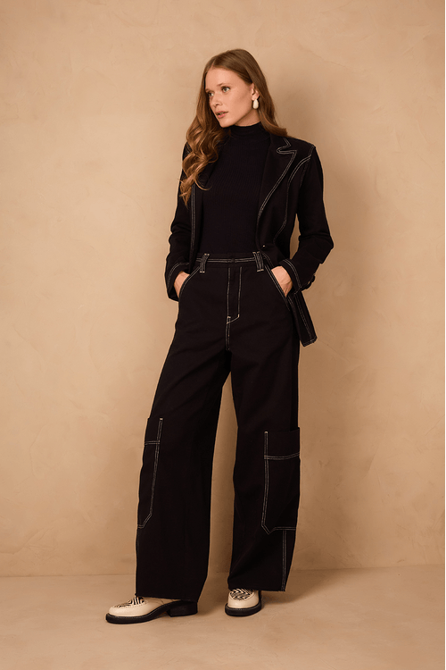Calça Sarja Pespontos