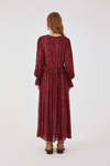 Vestido Longo Boho Lurex Estampa Solar